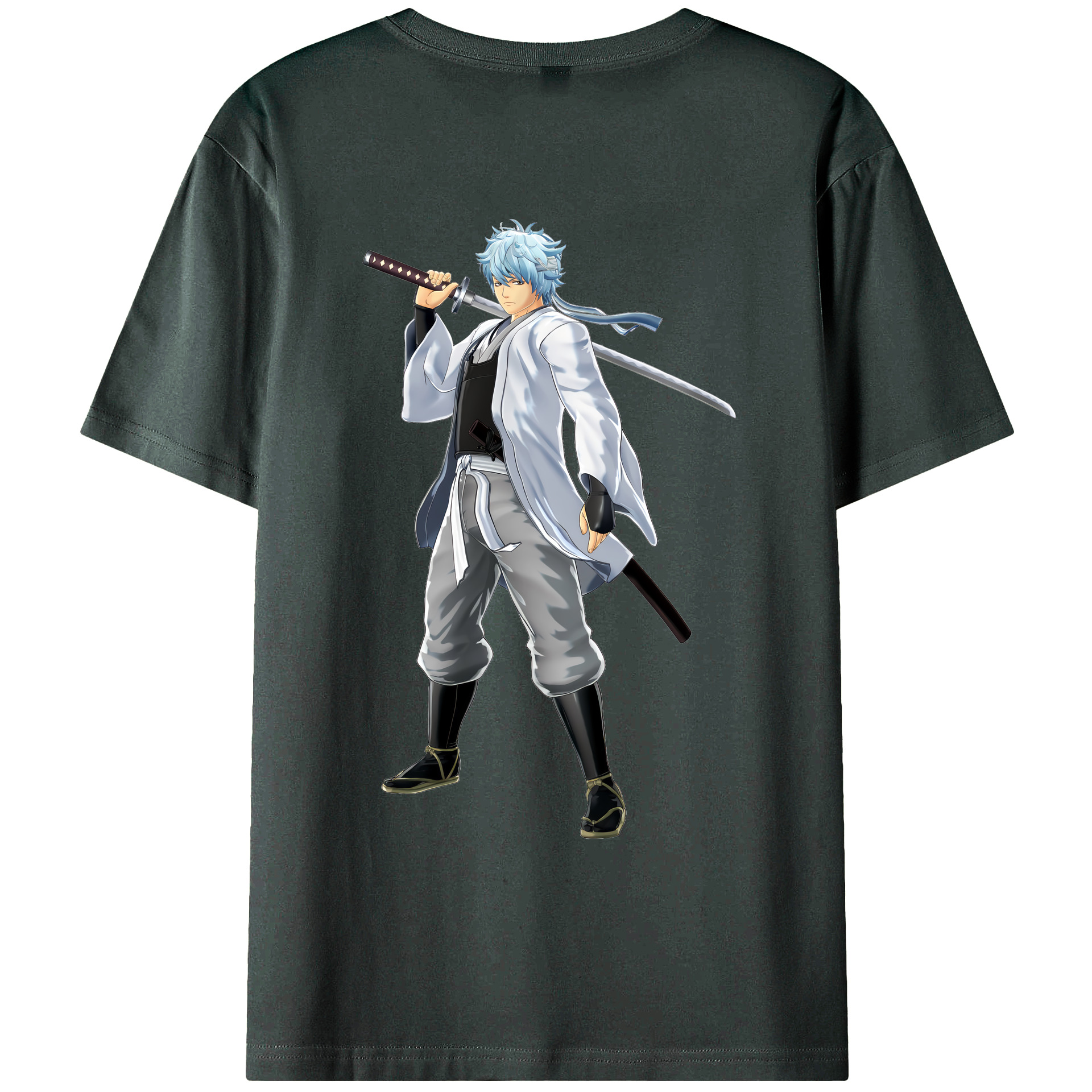 （画像用） ぎんたま 坂田銀時（さかたぎんとき） 神楽 志村新八（しむら しんぱち） GINTAMA Sakata Gintoki Kagura Shimura Shinpachi 綿100％ メンズ半袖Tシャツ（バックプリント） 通気性